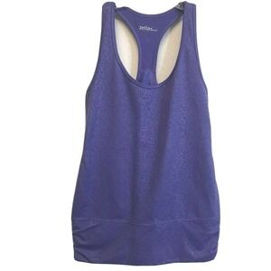 Zella Halter Tank Top M Ruched sides Lavender